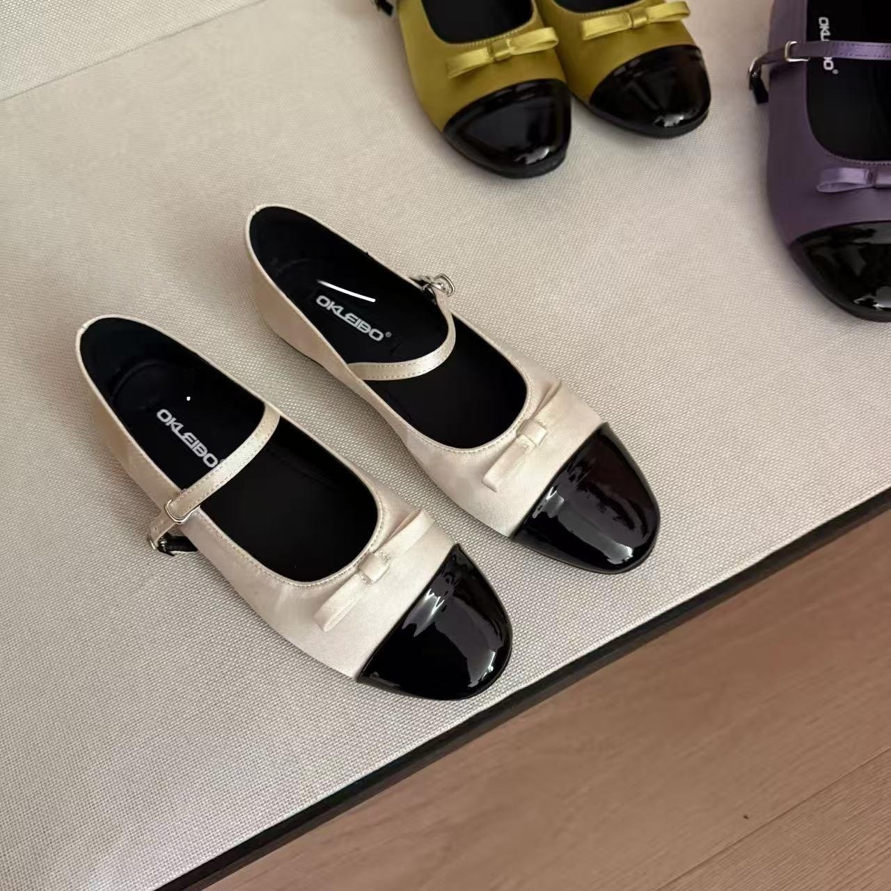 平底法式拼色小香风玛丽珍单鞋女2026新款春季芭蕾舞蝴蝶结晚晚鞋,女鞋,浅口单鞋,淘宝优惠券,粉丝福利购,淘宝优惠卷