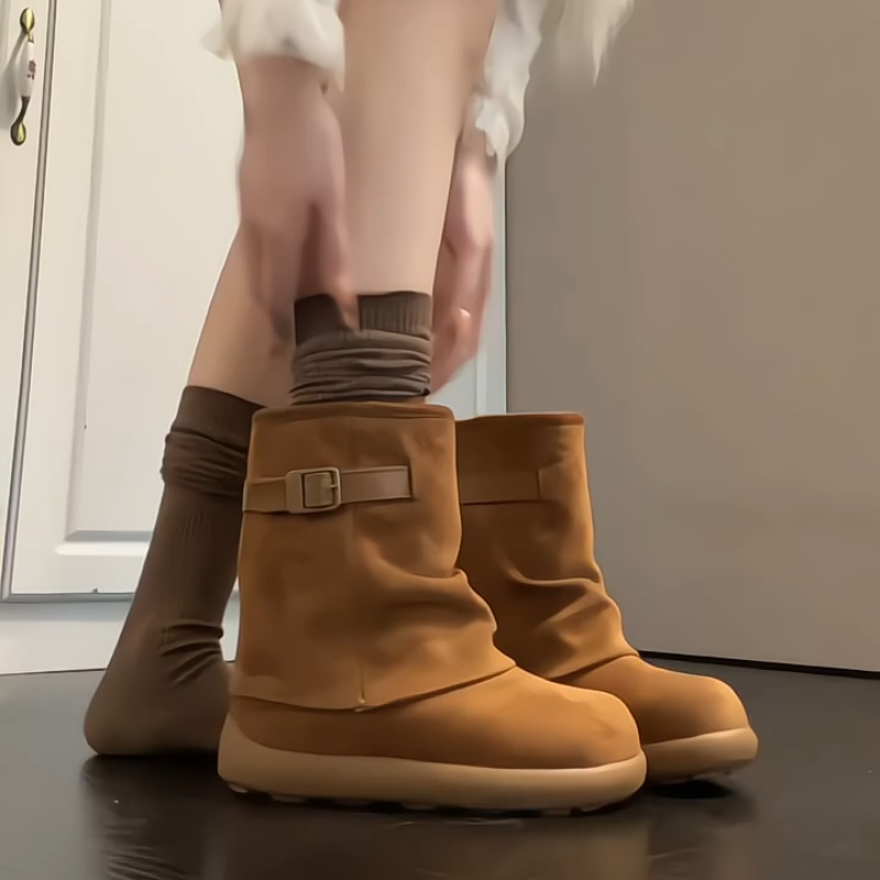 厚底内增高中筒雪地靴女2025新款冬季爆款加绒裤管棉靴子毛毛棉鞋,女鞋,时尚雪地靴,淘宝优惠券,粉丝福利购,淘宝优惠卷