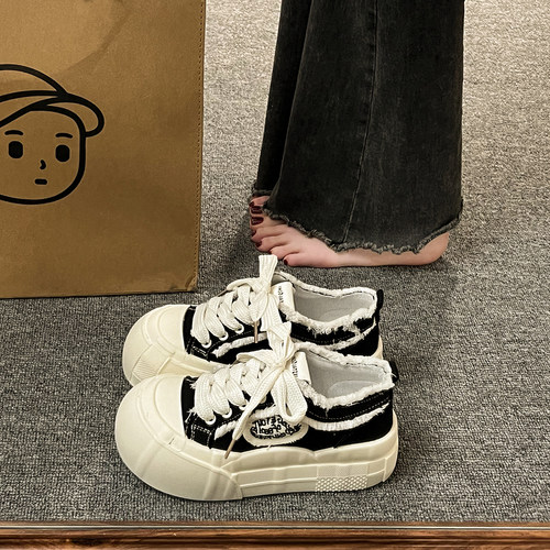 2024新款夏季休闲帆布鞋女