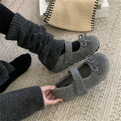 法式勃肯毛毛鞋女外穿加绒保暖厚底增高秋冬季2025新款玛丽珍鞋子