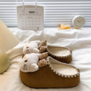 秋季新品可爱卡通毛绒凯蒂猫勃肯鞋女外穿厚底懒人包头拖鞋女