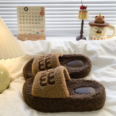 新款韩版舒适毛毛拖鞋