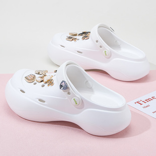 ins 洞洞鞋 女夏外穿厚底踩屎感沙滩防滑女款 增高2023年新款 凉拖鞋