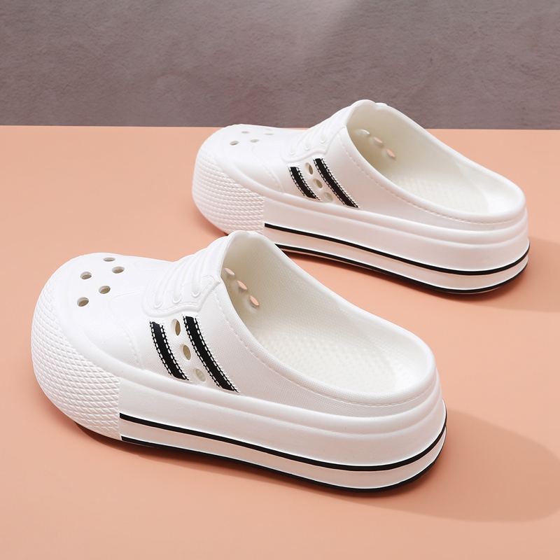 新款厚底包头户外洞洞鞋