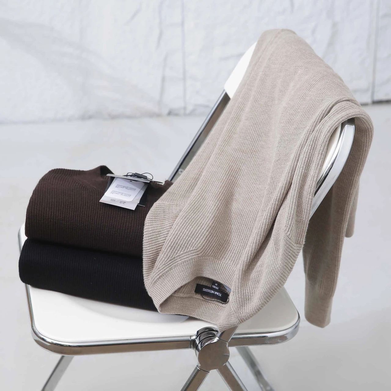 毛衣羊毛+桑蚕丝毛衣针织衫圆领