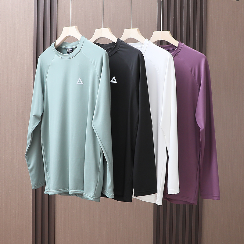 山系户外！速干透气高弹力！春季新款男士休闲运动圆领长袖T恤衫
