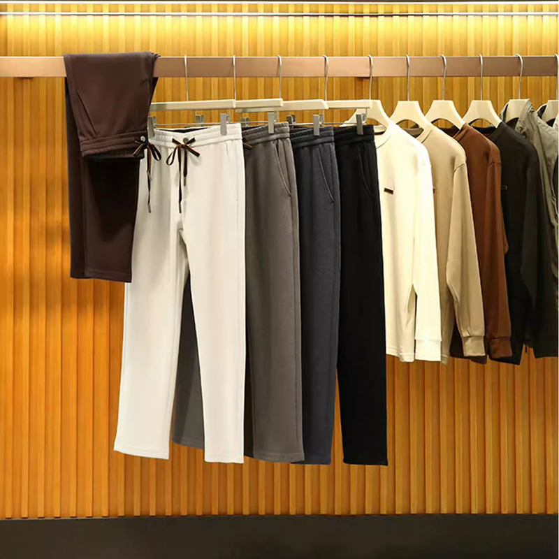 意式高奢 羊毛混纺简约保暖秋冬新品男士轻商务通勤百搭休闲长裤
