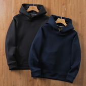 出岛国单尾货 春秋连帽休闲套头卫衣 空气层混纺面料柔软抗皱男士