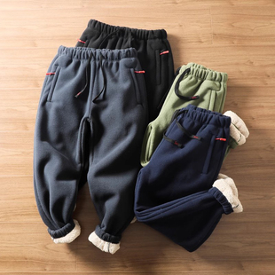 摇粒绒 束脚休闲卫裤 加厚羊羔绒 男冬季 贴身保暖时尚 一条过冬