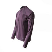 人气爆款 3D立裁男士 户外运动半拉链综训速干长袖 柜1090 T恤衫