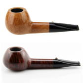 意大利鸭子烟斗石楠木手工斗一颗蛋1Egg 3mm烟道自然色直斗