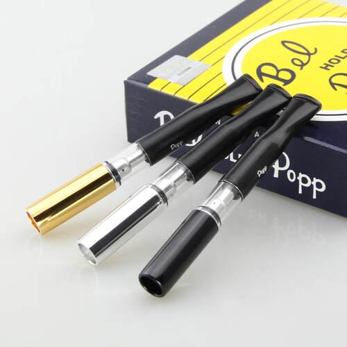 专柜日本彪博烟嘴 Bel Popp 弹射型循环过滤金银黑色P-BK P-G P-S