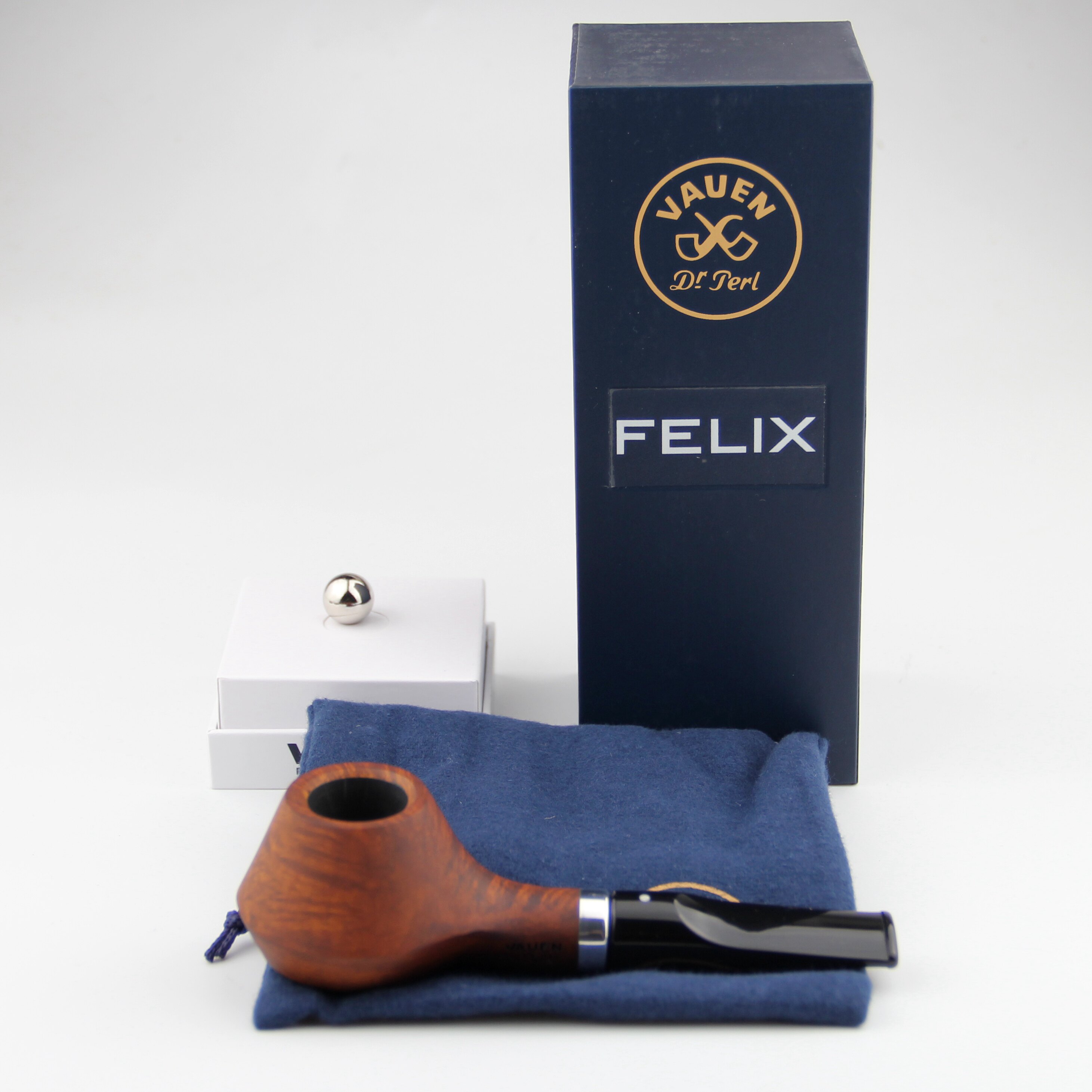 进口德国VAUEN华云烟斗石楠木Felix设计原木光面桌斗 9mm滤芯