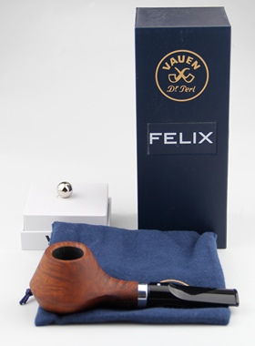 进口德国VAUEN华云烟斗石楠木Felix设计原木光面桌斗 9mm滤芯