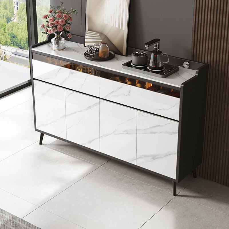 餐边柜靠墙一体岩板轻奢新款实木厨房碗柜客餐厅边储物茶水置物柜,住宅家具,餐边柜,淘宝优惠券,粉丝福利购,淘宝优惠卷