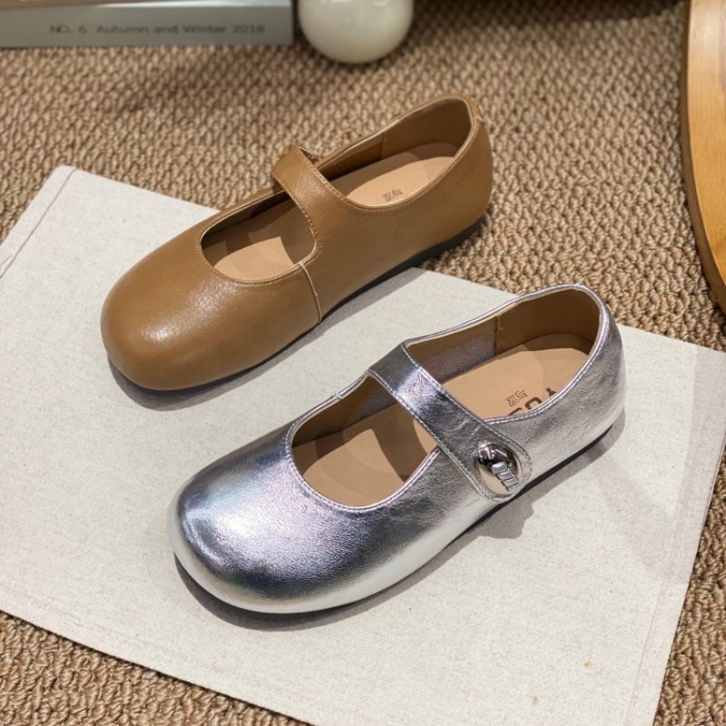 法式玛丽珍鞋女2026春季简约日常一字扣圆头浅口平底单鞋温柔风女,女鞋,玛丽珍鞋,淘宝优惠券,粉丝福利购,淘宝优惠卷