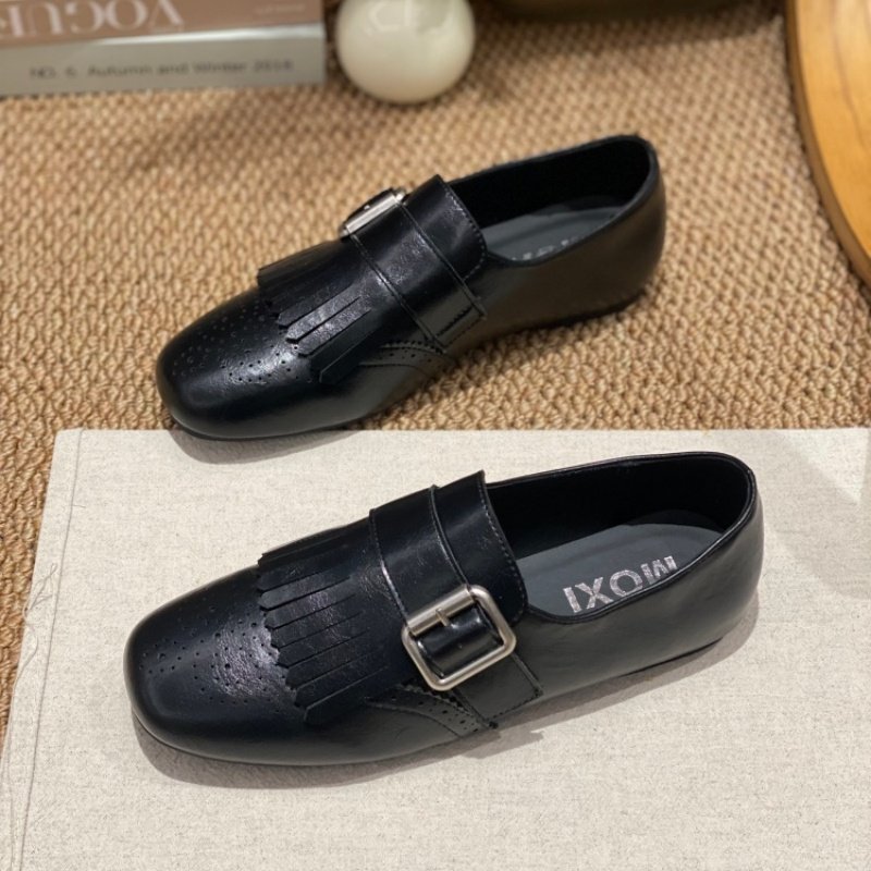 2026春季爆款英伦风复古流苏皮带扣深口单鞋女方头百搭舒适乐福鞋,女鞋,深口单鞋,淘宝优惠券,粉丝福利购,淘宝优惠卷