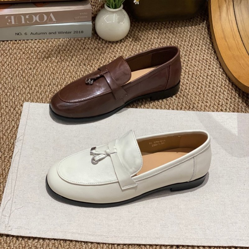 2026春季新款英伦风真皮乐福鞋女百搭一脚蹬懒人深口单鞋低跟方头,女鞋,深口单鞋,淘宝优惠券,粉丝福利购,淘宝优惠卷