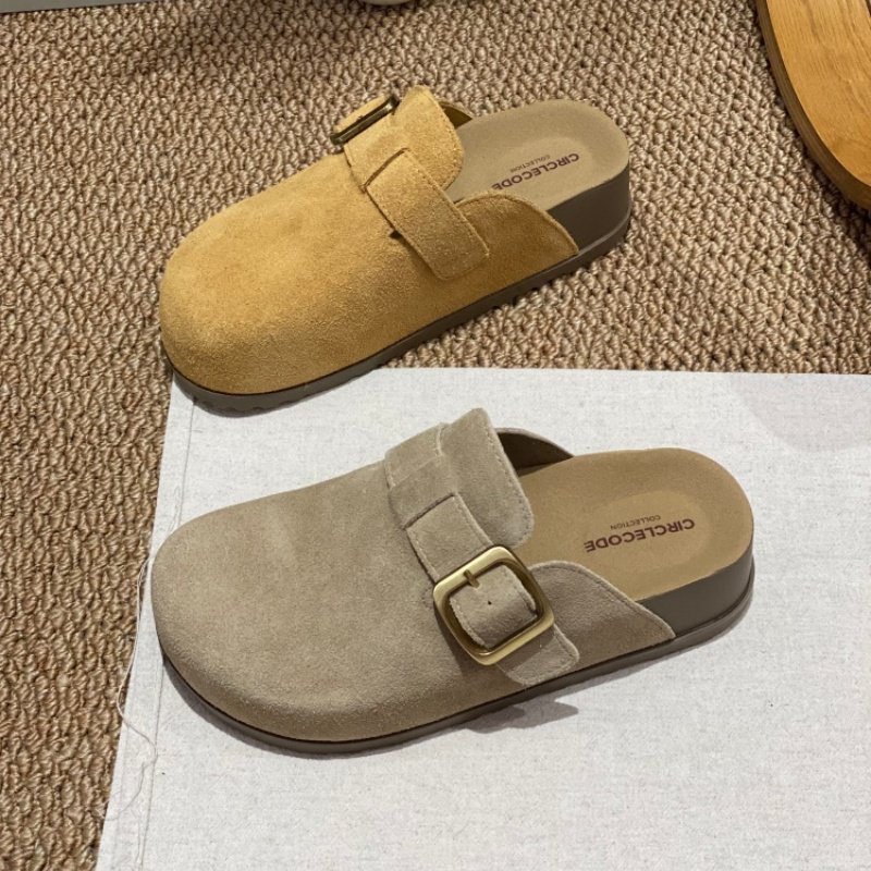 2026春季爆款勃肯鞋女厚底一脚蹬外穿平底百搭休闲半拖鞋春季新款,女鞋,勃肯鞋/软木鞋,淘宝优惠券,粉丝福利购,淘宝优惠卷