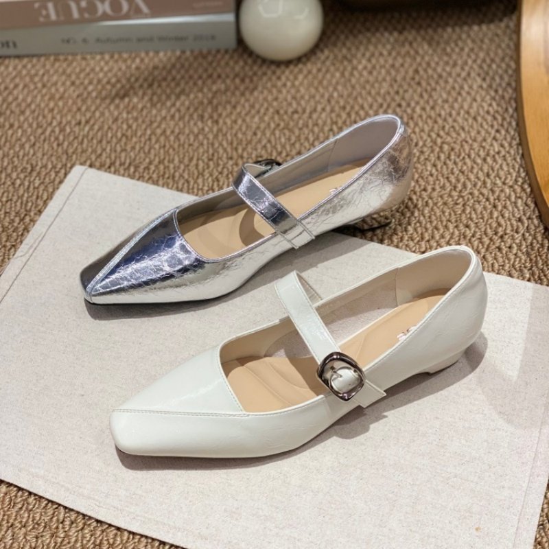 2025新款法式玛丽珍鞋女春季尖头一字扣带小皮鞋通勤优雅风单鞋女,女鞋,玛丽珍鞋,淘宝优惠券,粉丝福利购,淘宝优惠卷