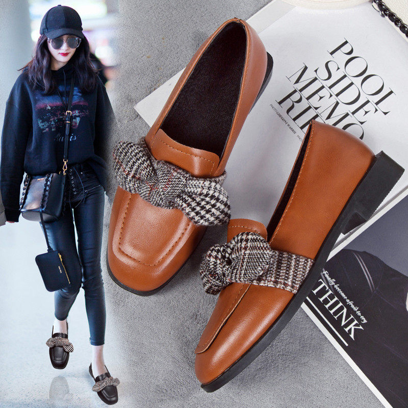 2019新款春季英伦风女鞋子粗跟单鞋韩版百搭软妹蝴蝶结nis小皮鞋|ruв категории Женская обувь, низкий чистка - от Buy2taobao.com для оказания профессиональной услуги покупки агента Taobao