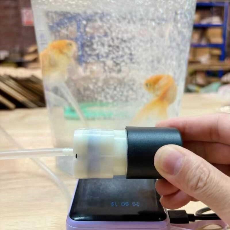 (500型)氧气泵USB增氧泵家用养鱼钓鱼小型打氧机插电充电宝冲氧泵