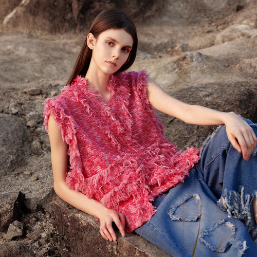 小众设计师周静波小香风马甲DCS22157