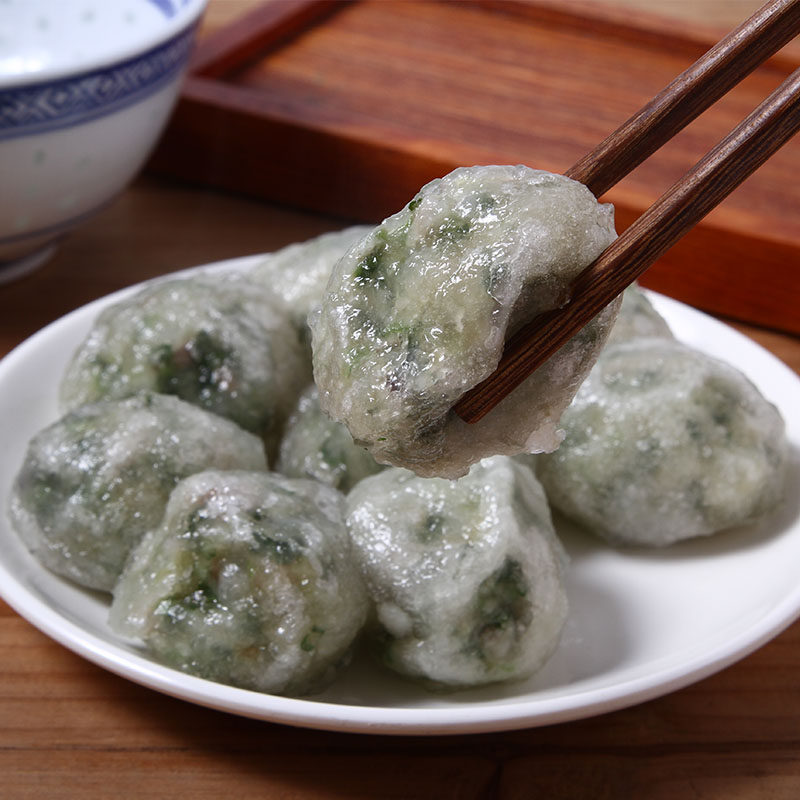 硕然长丰庄墓圆子手工制作荠菜馅圆子肉丸子菜丸子4斤装年货现发