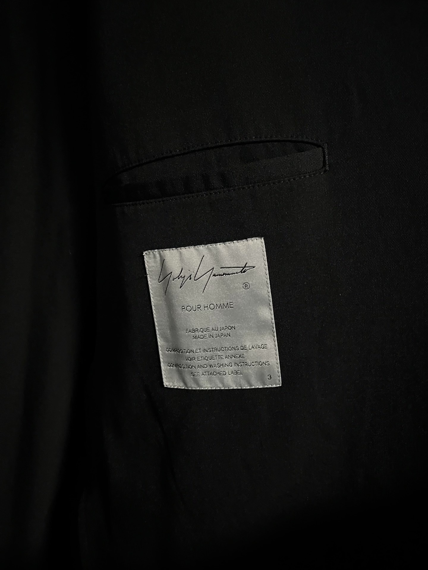 Yohji Yamamoto 23SS Oversized Cloak Coat — back