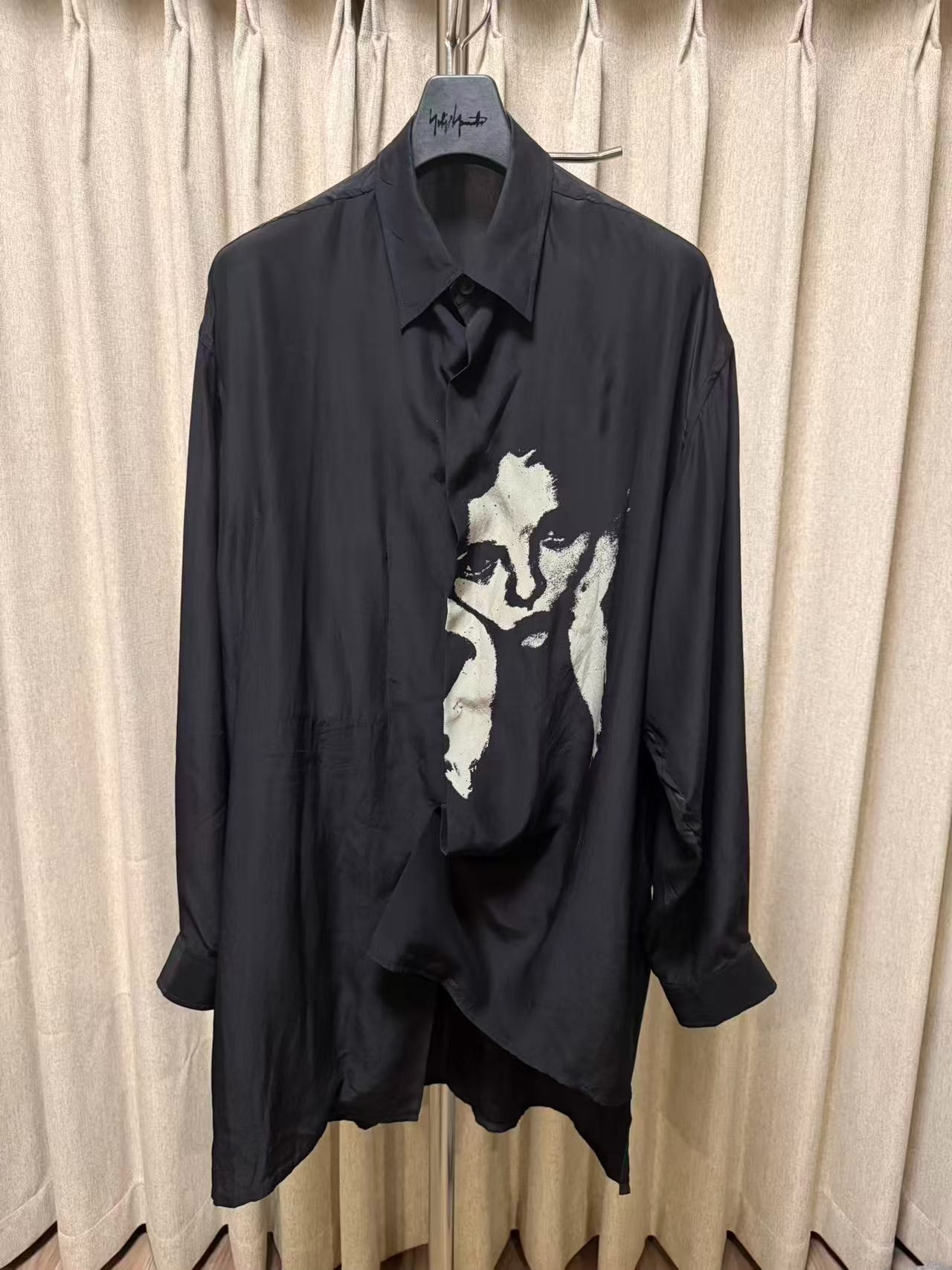 Yohji Yamamoto Silk Shirt with Glove Print