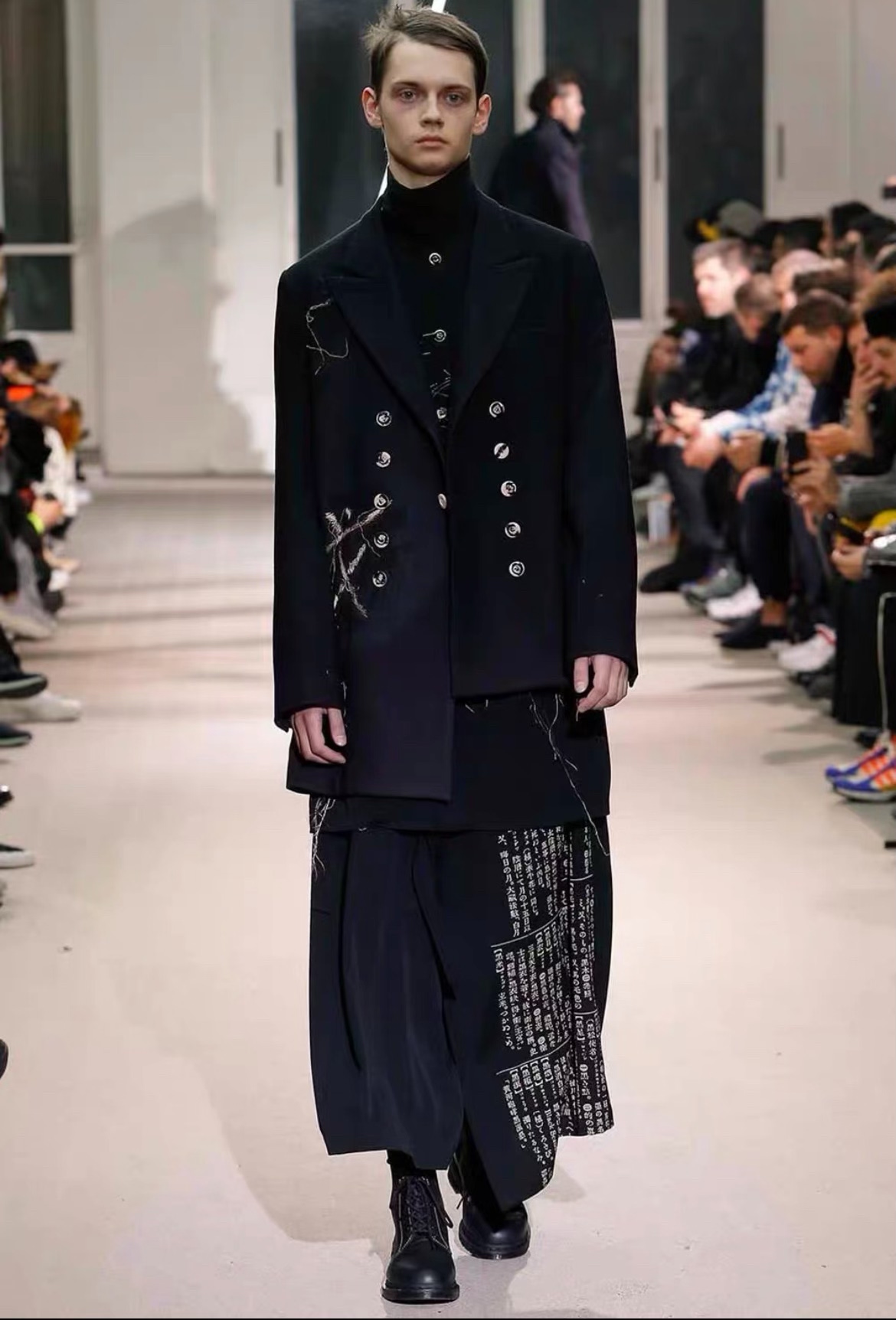 Yohji Yamamoto Black Culottes — back