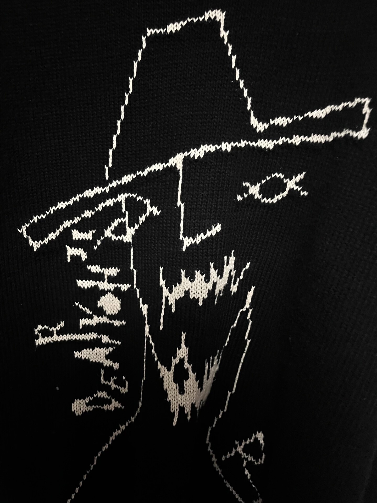 Yohji Yamamoto Graphic Long-Sleeve Sweater — back