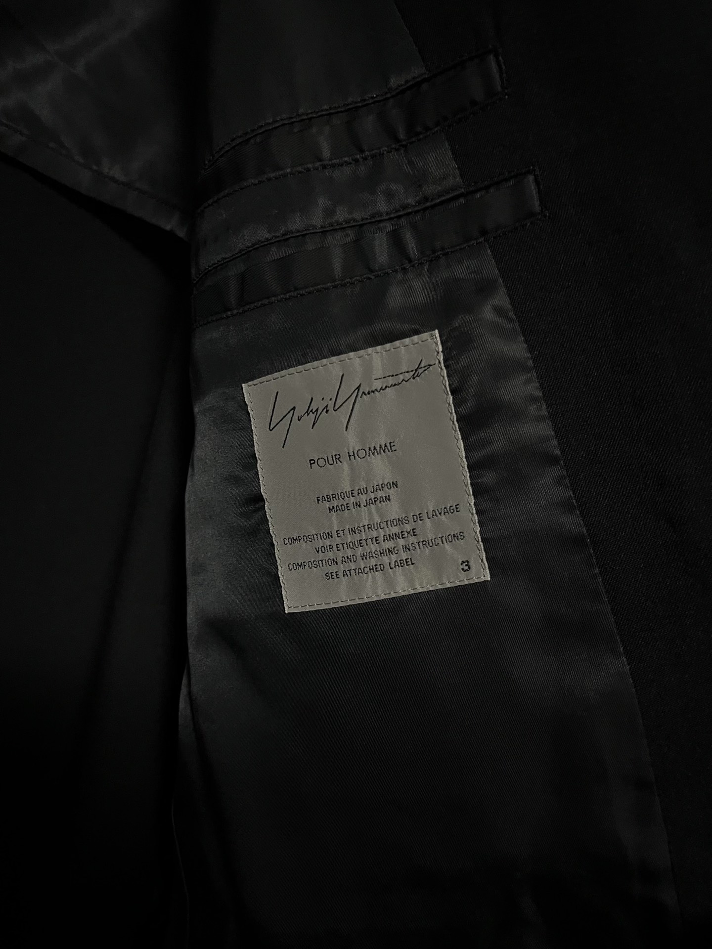 Yohji Yamamoto 16AW Rie Embroidery Blazer — label