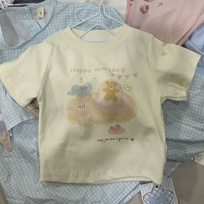 【特价】331-星星-2619-小飞象印花T恤（不退不换介意勿拍）