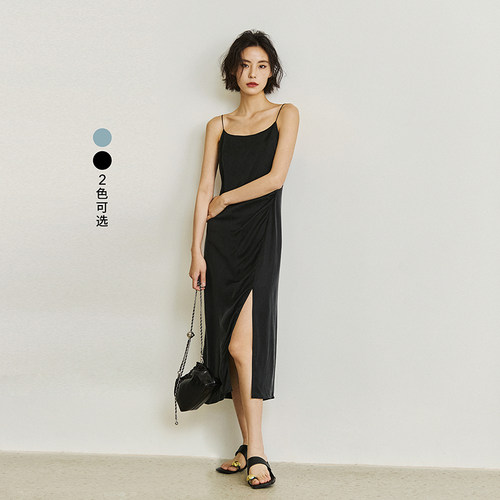 【商场同款】LILY2024夏新款女装浪漫法式优雅气质吊带裙连衣裙女