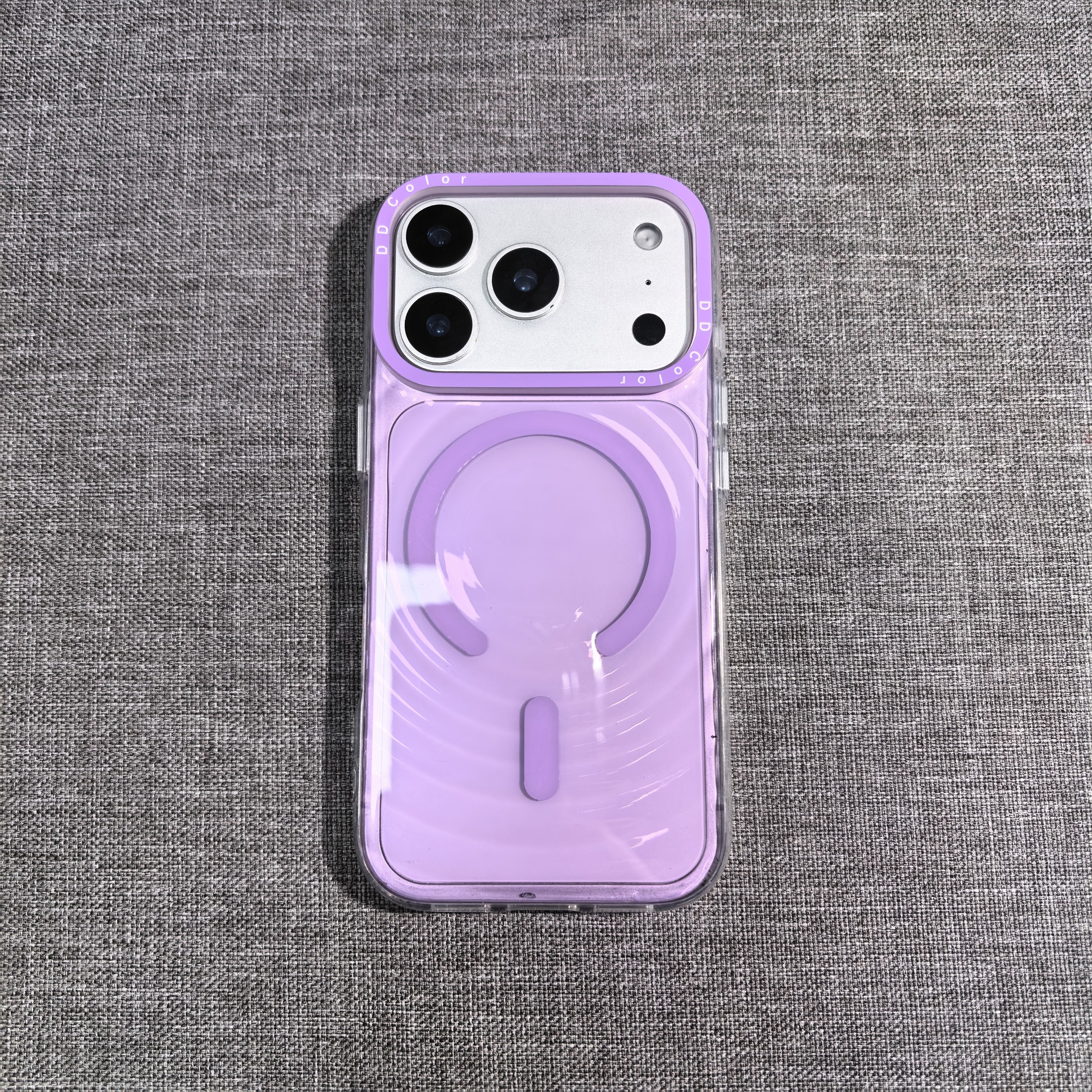 透明波漾磁吸适用苹果17promax手机壳ins高级创意iphone16promax新款简约15pro男女款14防摔17pro紫色保护套