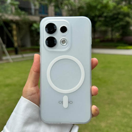 磨砂透白磁吸适用oppoReno16pro手机壳超薄肤感reno15c防摔真我RealmeGT8pro软硅胶neo8高级感GT7pro男女款14