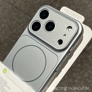 大视窗Beats磁吸超薄适用iPhone16秒变17苹果17promax手机壳15银白色AG磨砂玻璃14全包镜头13防摔Magsafe高级