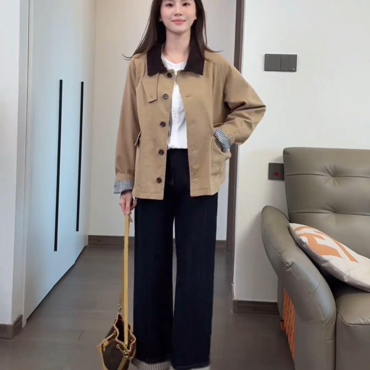 短版风衣外套女春装新款2