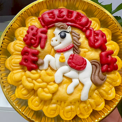 马年花糕闰月留娘留爹饽饽馒头中式馍馍果蔬汁花馍年货礼物冷冻