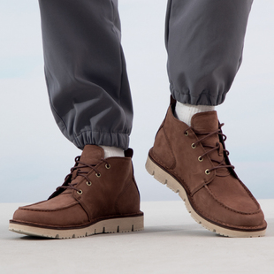 Timberland添柏岚男鞋 城市通勤轻便商务皮革短靴A41Z1 中帮休闲鞋