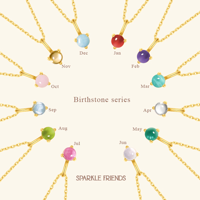 十二月生辰石原创设计宝石项链