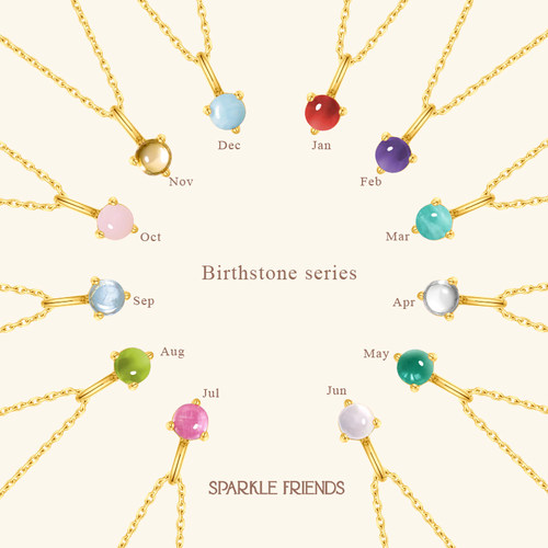 十二月生辰石原创设计宝石项链