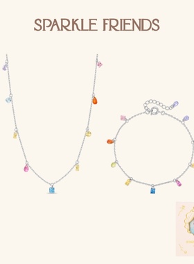 夏日彩虹项链多巴胺度假风搭配链