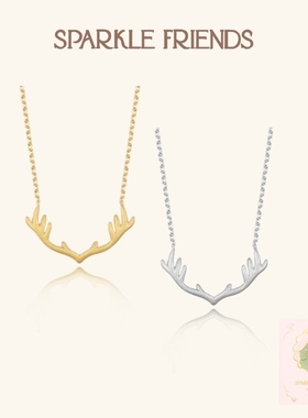 幸运勇敢的鹿角项链少女心礼物