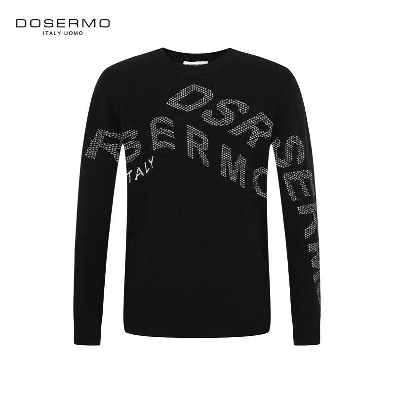 DOSERMO轻奢男装字母针织T恤