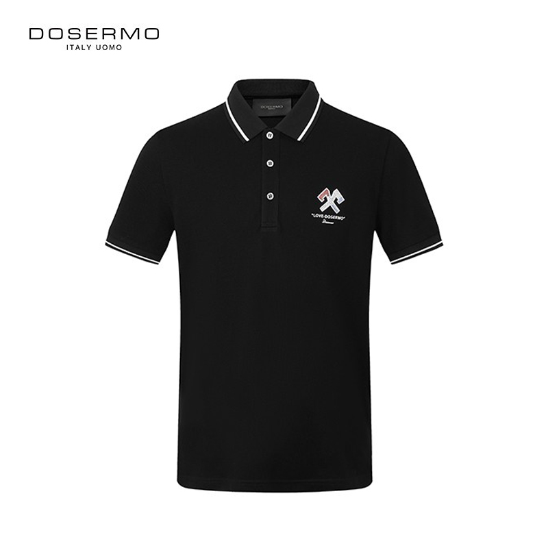 DOSERMO丹西摩男裝100%棉燙鉆商務(wù)休閑POLO衫063332643