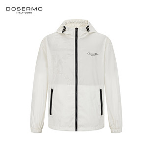 丹西摩（DOSERMO）轻奢夹克外套男2026春新款带帽薄款茄克印花字