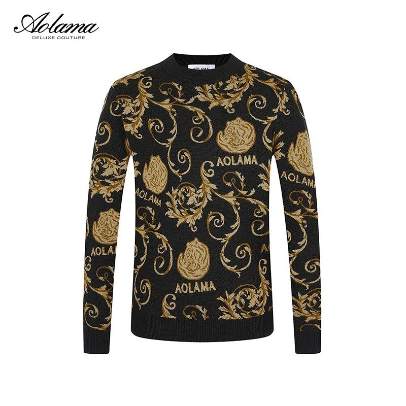 aolama圆领羊毛衫奥拉玛