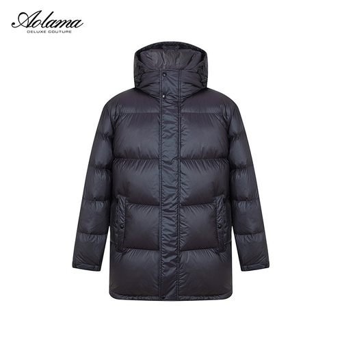 AOLAMA奥拉玛男装轻奢新款连帽冬季白鸭绒外套羽绒服081544718